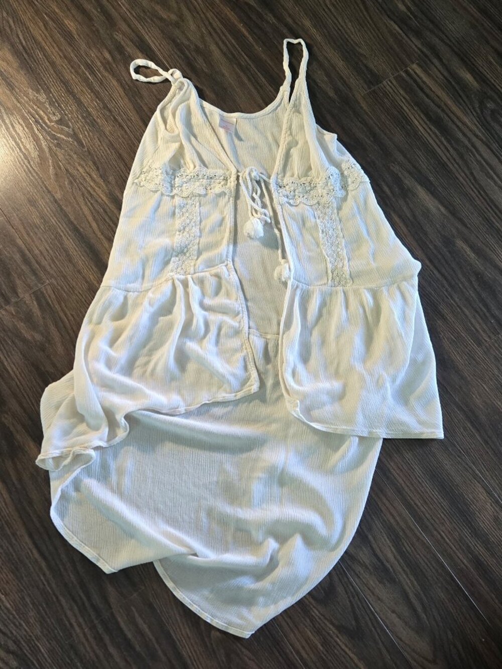 XHILERATION Cream-Colored 70s/Bohemian/Hippie Chic Style Kimono SIZE S